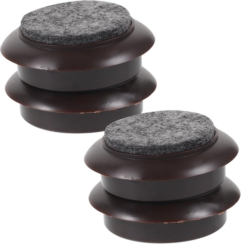 Gatuida 4 Pcs Felt Furniture Foot Pads Protective Caster Cups For Carpets And Hard Floors - Image 1